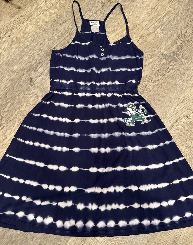 Notre Dame Fighting Irish Women’s Dress Small Tie Dye Spaghetti Strap 34.5” NCAA