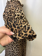 Joe Browns Leopard Print Tiered Dress 3/4 Sleeve Ruffle Women&rsquo;s UK12 C5513