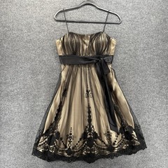 Dressbarn Dress Womens 6 Black Mesh Flowy Babydoll Fairy Grunge Whimsigoth 90s