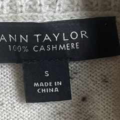 Ann Taylor 100% Cashmere Turtleneck Sweater Dress Ivory Speckled Women’s S