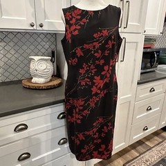 Andrea Viccaro Vintage Womens Floral Silk Dress Size 8 Whimsigoth Dark Romantic