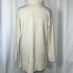 Ann Taylor 100% Cashmere Turtleneck Sweater Dress Ivory Speckled Women’s S