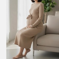Long Sleeve Tie Front Maternity Sweater Dress – Isabel by Ingrid and Isabel S