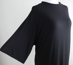 CHICO&rsquo;S NWT $119 Mock Neck Soft Midi Dress in Solid Black Size 3 US XL / 16 / 18