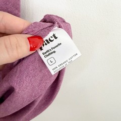 PACT Organic Cotton Sleeveless V Neck T-Shirt Dress Mauve Purple Large