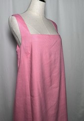 Antonio Melani Mini Dress Shift XL Sleeveless Linen Blend Pink Pockets $159