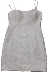 EUC🌴LILLY PULITZER🌴SIZE 4🌴SHELLY TIE BACK DRESS🌴WHITE W/ JACQUARD FABRIC