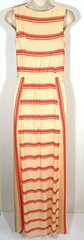 Ella Moss Women Size Small Maxi Dress Striped Surplice Anabel Lined Persimmon
