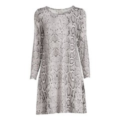 Nine.Eight New York Women&rsquo;s Long Sleeve Snakeskin T-Shirt Dress Size XL
