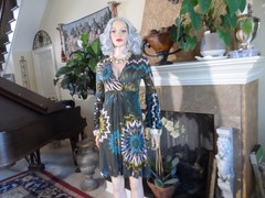 M Missoni Moss Green Multi Color Print Surplice Sheath Dress Size 4