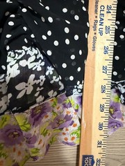ASOS DESIGN SOFT MIX FLORAL PRINT RUCHED MINI DRESS WITH LONG SLEEVES-MULTI 10