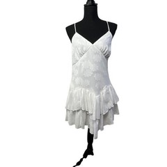 Wild Fable Medium White floral layered fitted dress spaghetti straps