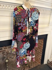 Hale Bob Women’s Colorful Flounce Dress Sz Large NWT