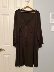 Fall Torrid Dress, Midi Stretch Dress, Lightweight, Pockets 5X, Adjustable Waist
