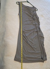 Ann Taylor Dress Size Large Petite Ruffled Asymmetric Draped Bodycon Sleeveless