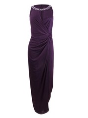 Jessica Howard Women&rsquo;s Twisted Glitter Gown (10, Wine)