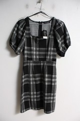 Select Womens Check Prairie Dress – Black – Size 10 NEW (E78)