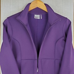 ATHLETA Size Small Womens Softshell 1/2 Zip Jacket Dress Pocketed Grape Stretchy
