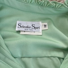 Vintage Schrader Sport New York Mint Green Shirt Dress Size 12 NWT