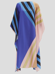 Modest Wear Women Soft Satin Silk Printed Kaftan, Luxury Silk Caftan J5651