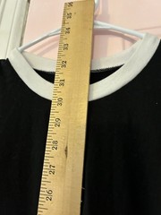 American Apparel Women&rsquo;s L Black/White T-Shirt Dress Contrast Trim Stretch
