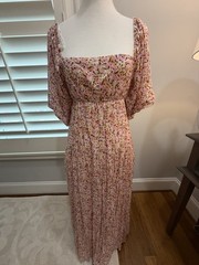 Minkpink Women&rsquo;s Pink Floral Open Back Dress Size Large