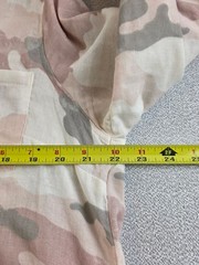 DownEast Pink Camo Button-Up Shirt Dress Pink Grey Women&rsquo;s Large