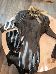 Manière de Voir Vegan Leather Cutout Back Dress –