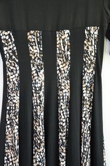 Dress Barn Womens Size 12 Fit and Flare Dress Jersey Knit Black Brown White NWT