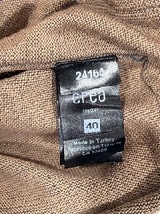 Layered Sweater Dress Womens 40 Crea Concept Brown Knit Button Front Avant
