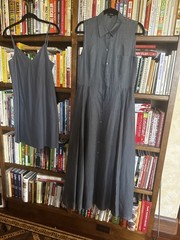 Theory Steel Blue Maxi Dress Size 8