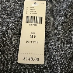 Anthropologie Amadi 3/4 Sleeve Knit Cross-Wrap Midi Dress – Gray/Black MP NWT