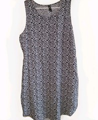 ed.it.ed Dress SZ 14 Black And White Minimalist Geometric Monochrome Sleeveless