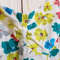 American Eagle dress 8 floral print sleeveless tie halter lined smocked