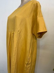 Gershon Bram Linen Midi A-Line Short Sleeves Relaxed oversized fit size M NWT