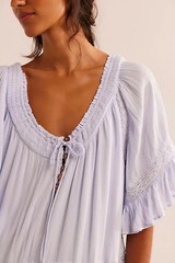 Free People Free est Dream On Maxi Dress Crochet Flutter Sleeve Embroidered S