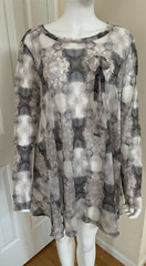 Lilith France L /42 • Sleeveless Midi Tank Trapeze Dress Cover Up Baby doll bow