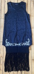 Minkpink Black Flapper Style Tank Dress With Tassels, Size L