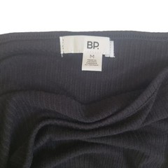 BP Black Ruched Ribbed Bodycon Mini Dress Women&rsquo;s Medium Spaghetti Strap NWT