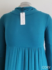 NWT MOTHER BEE MATERNITY COWL NECK EMPIRE WAIST MAXI DRESS Size S Long Sleeve