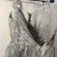Wear Your Love Floral Lace Tulle Cocktail Dress Sage Grey Prom Homecoming NEW
