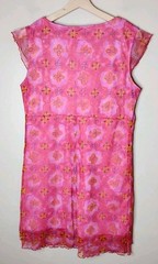 Vintage No Boundaries Pink Flutter Sleeve Babydoll Empire Waist Dress Size L