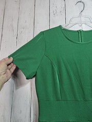 NWOT Guntina Women&rsquo;s Green Midi 50s Swing Fit & Flare Pleated Dress Size 46 2XL