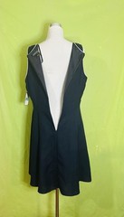 Jessica Howard Missy Size 16 Blue Embroidery Linen Rayon Wedding Guest Dress NWT