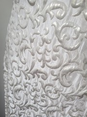 VNTG Betsey&Adam Shimmer Cream Brocade Rhinestone Formal Bridal Party Dress USA