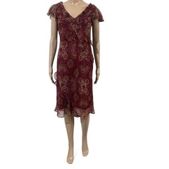 Y2k Vintage Scarlett Midi Dress with Ruffle Details Size M Fairycore 90s