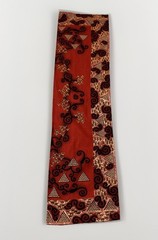 Vtg Tropical Maxi Dress Womens M Red Head Scarf Tribal Aruba *Read Measurements*