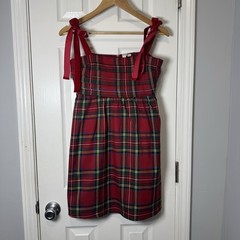 Francesca&rsquo;s Lorrie Tie Strap Pleated Mini Dress Tie Shoulder Holiday Small