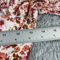 Mi Ami Francesca&rsquo;s Floral Smocked Mini Dress Pink Orange XS SABINLY A180