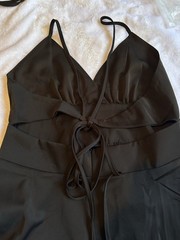 Women’s Black Maxi Dress Size M Sleeveless V Neck Criss Cross Back Long Dress